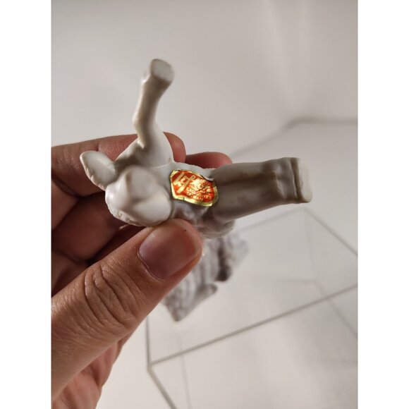 Lefton China Vintage 1988 Set of 2 Nativity Replacement Sheep Small 06541 label - Picture 6 of 6